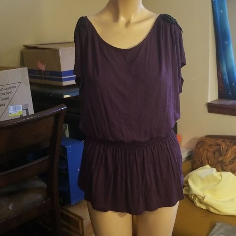 New By Lush Bouncy Purple  Dress Top